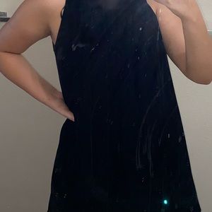 Black velvet dress